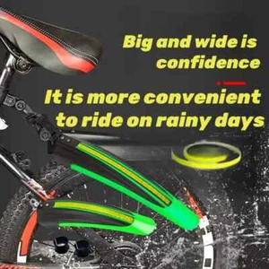 Adjustable Bike Fender Set for 22"/24"/26"/27.5",3 Parts-Universal Full Cover - Picture 1 of 5