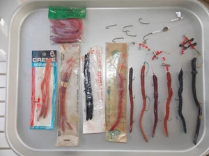 Vintage Spinner Rubber Worm Harness Lot Vintage Fishing Heddon Gold Band Pack - Picture 1 of 6