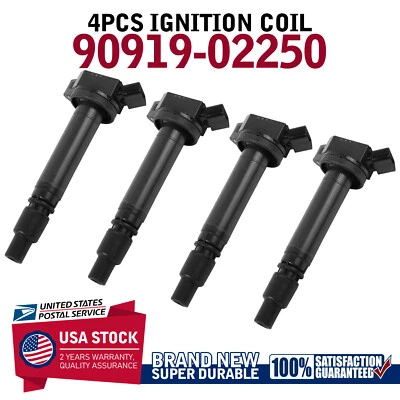Bobina de encendido de alta calidad 90919-02250 para Scion tC 2,5 L L4 2011-2016 nueva 4 piezas Foto 1 de 4
