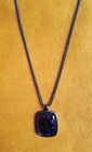 Avon Grey Tone Rope Necklace Collar Length With Pendant Great Condition 