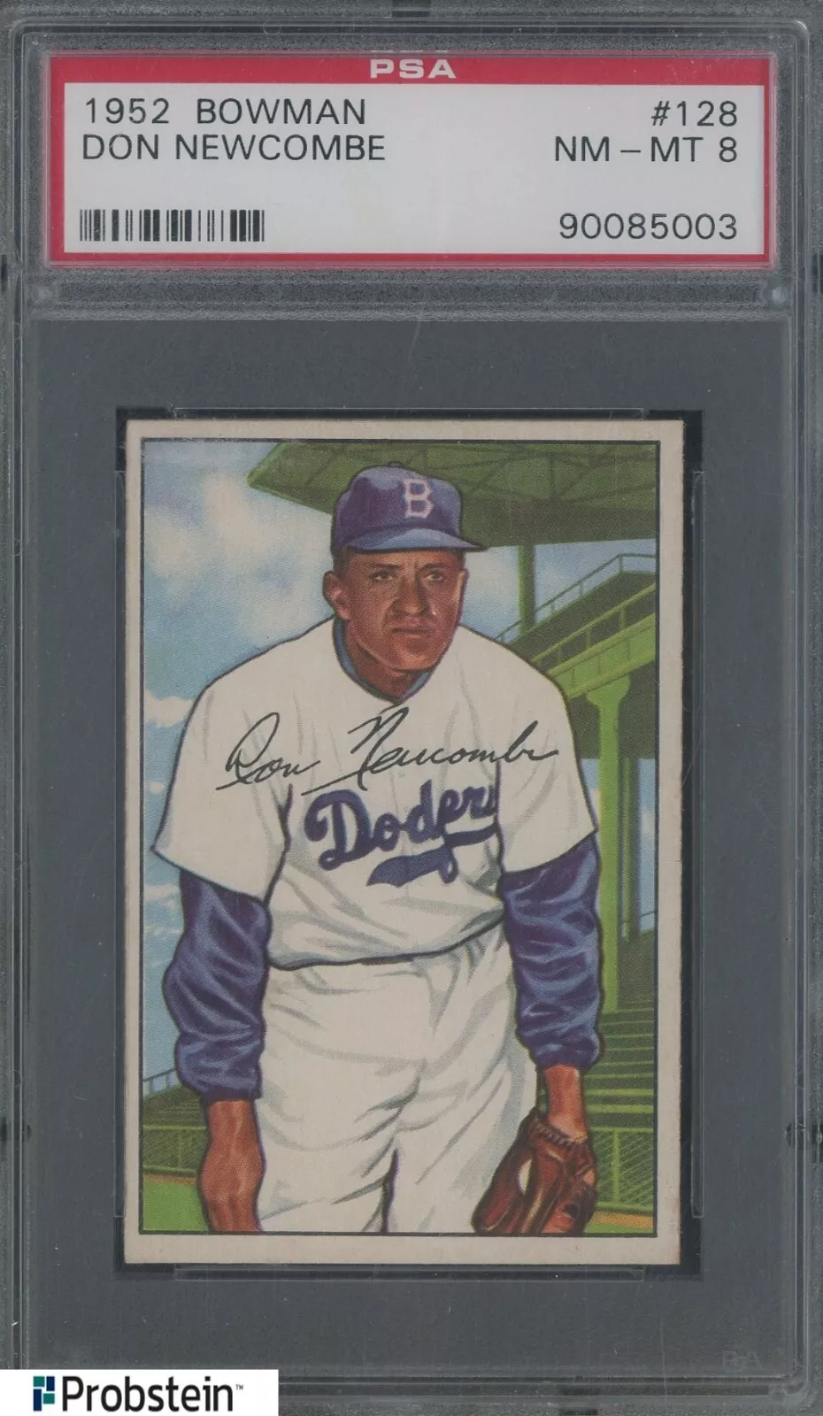 1952 Bowman #128 Don Newcombe Brooklyn Dodgers PSA 8 NM-MT