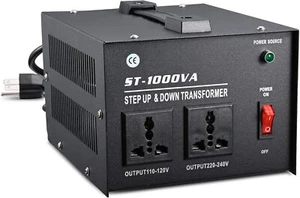 1000 Watt Voltage Converter Transformer Step Up/Down 110V/120V/220V/240V Power - Picture 1 of 9