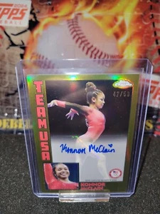 2024 Topps Chrome US Olympics 84 Topps Auto #47/50 GOLD #84A-KM Konnor McClain - Picture 1 of 2