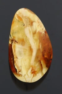 Tuorlo d'uovo BIANCO paesaggio originale AMBRA BALTICA pezzo pietra solida 9,7 g 230110-3 - Foto 1 di 6