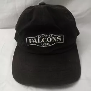 Vintage Atlanta Falcons American Needle Adjustable Black Strap Back Hat Cap - Picture 1 of 7