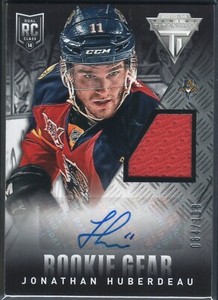 Jonathan Huberdeau Rookie Autograph Gear /100 RA-JH From 13-14 Panini Titanium