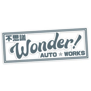 OFFICIAL TOUGE NATION "WONDER AUTO WORKS" CLEAR DIE-CUT (METALLIC SILVER) - Picture 1 of 5