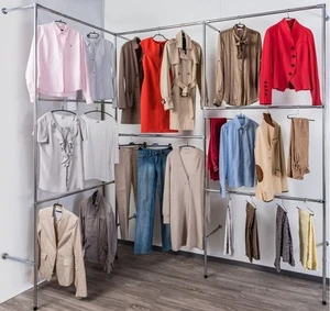 Kleiderständer Wandregal Kleiderkammer Ankleidezimmer Garderobe Textilregal W.04 - Bild 1 von 12
