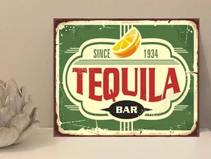 1x Tequila Bar Rustic Retro Metal Plaque Sign Gift House Novelty (mt50) - Picture 1 of 4