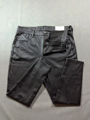 American Eagle Pants Women's 18 Short 35x27 Black Faux Leather High-Rise Jegging - Image 1 of 4