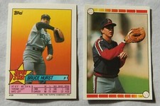 1989 Topps Super Star Sticker #29 Bruce Hurst #183 Wally Joyner sticker back
