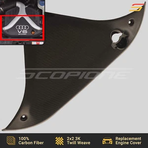Scopione Carbon Center Front Engine Cover for Audi S4 B5 A6 C5 - 2.7T V6 BiTurbo - Picture 1 of 6