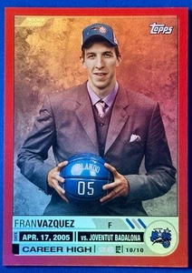 2005-06 Topps Big Game Red Foil Fran Vazquez RC Rookie 66/99 #132 Magic - Picture 1 of 3