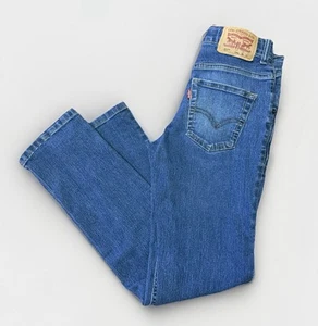 Levis Youth Jeans Performance 511 Slim Medium Wash Blue Denim Size 12 Reg 26x27 - Picture 1 of 13