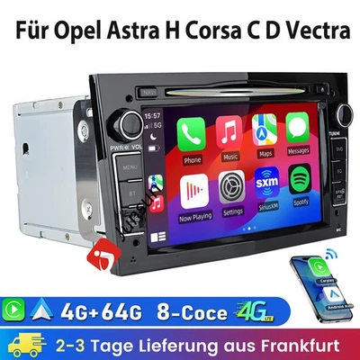CD DVD 4+64G DAB+Für Opel Astra H Corsa C D Vectra Autoradio Android 13 Carplay - Bild 1 von 4