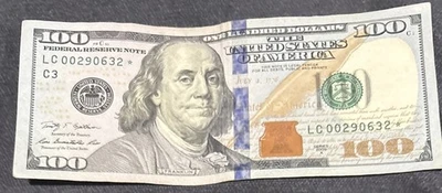 $100 Star Note- Series 2009A- LC00290632* - Image 1 of 2