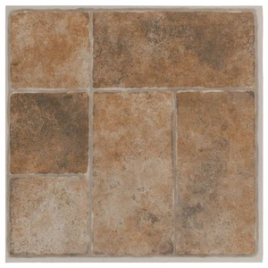 Nexus Self Adhesive 12-Inch Vinyl Floor Tiles, 20 Tiles - 12" x 12", Quartose... - Picture 1 of 9