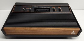 Atari 2600 CX-2600A Woodgrain 4 Switch Video Game Console ONLY - Tested Working