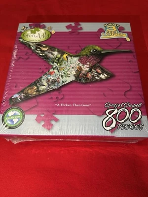 Rompecabezas en forma de colibrí "A Flicker Then Gone" Serendipity 800 piezas nuevo Foto 1 de 4