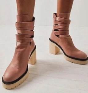 Free People Jesse Cutout Boot English Tan Platform 9.5 Women’s/EU40 MSRP$198 - Picture 1 of 9
