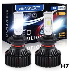 H7 LED Headlight Bulbs 6000K for Hyundai Veloster 2012-2021 Super Bright White - Picture 1 of 10