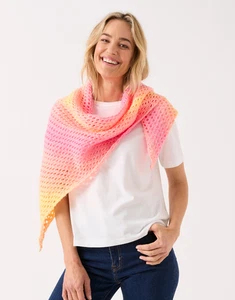 Sirdar Shawl in One Crochet Pattern Jewelspun Ombre yarn 10849 - Picture 1 of 4