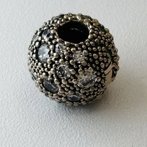 NEU Pandora Cosmic Stars Clear CZ Snap Charm - 925 Sterling Silber 791286CZ - Bild 1 von 4