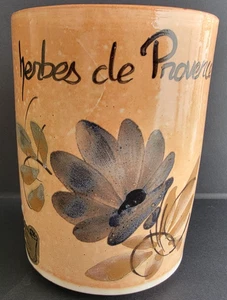 VINTAGE FRANKREICH REDWARE HERBES DE PROVENCE KERAMIK KERAMIK TOPF KANISTER HALTER - Bild 1 von 5