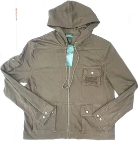 Ralph Lauren Dark Green Hood Zip Knit Cotton Sweater Jacket Women Sz L NWT NEW - Picture 1 of 8