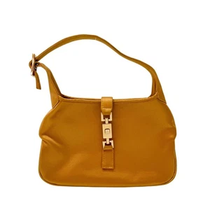 GUCCI Mini Jackie Yellow Mustard Satin Bag - Picture 1 of 15