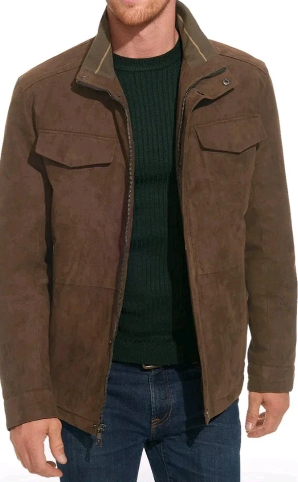 CHAQUETA MILITAR DE CAMPO DE MICROGAMUZA SINTÉTICA PRENDA IMPERMEABLE XXL DRIFTWOOD $225 NUEVA Foto 1 de 4