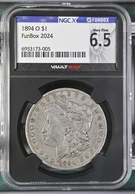 1894-O Morgan Silver Dollar – NGC VF 35 – FunBox 2024 - Better Date - Image 1 of 2