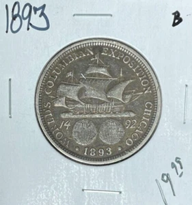 1893 MEDIO DÓLAR DE PLATA CONMEMORATIVO EXPO ~BONITA MONEDA~ REF#B - Imagen 1 de 2
