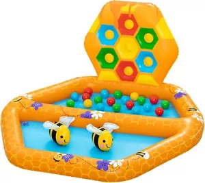 Bestway | Lil' BeehiveInflatable Baby Pool & Ball Pit Combo, Summer Outdoor Pool - Picture 1 of 11