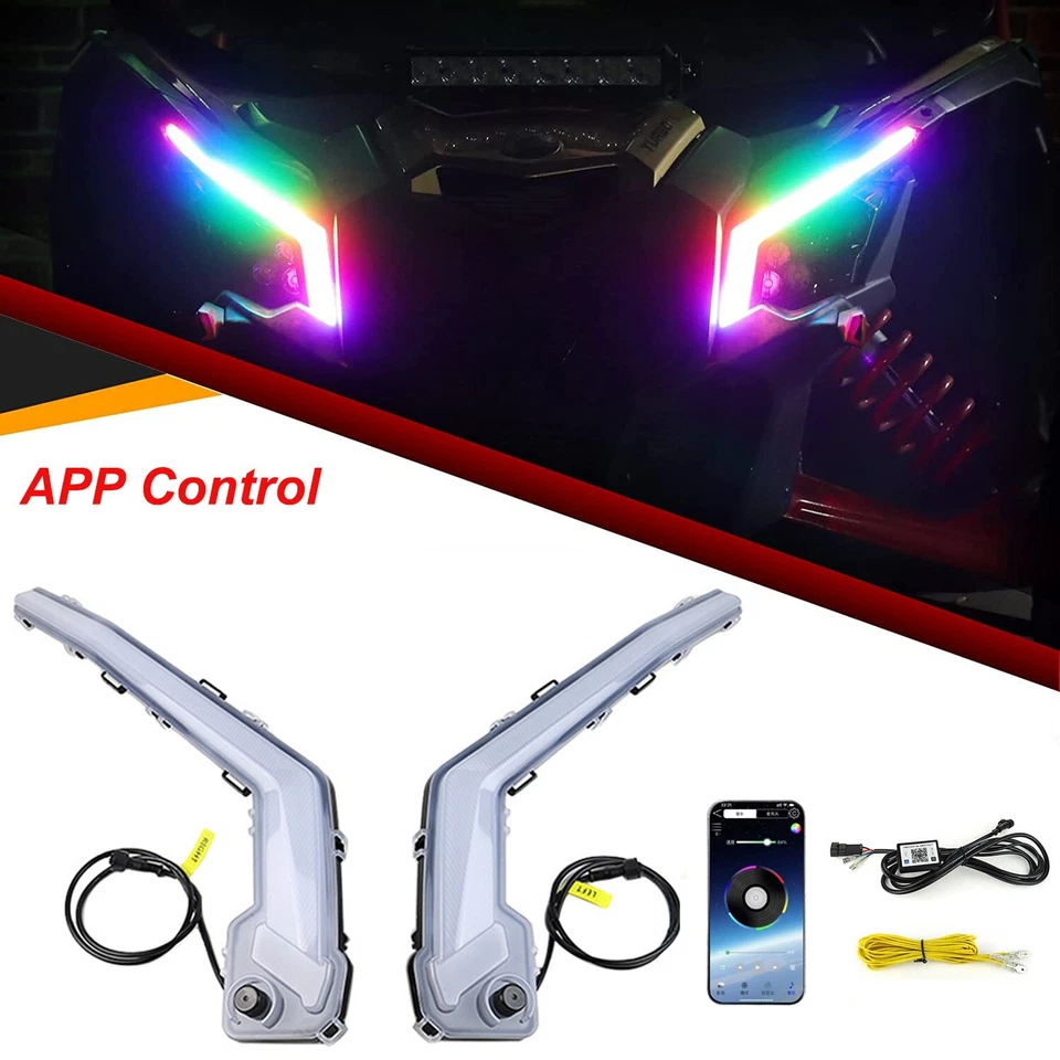 RGB LED Front Turn Signal Light For 2017-2023 Can Am Maverick X3 /XDS /XRS Turbo - Image 1 of 4