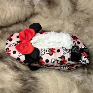 NWT Disney Minnie Mouse Slipper Socks - Cozy & Warm! - Size S/M (5 1/2 To 7 1/2) - Picture 1 of 4