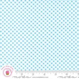 Moda ELLIE 18765 22 Blue Gingham Check BRENDA RIDDLE Quilt Fabric - Picture 1 of 5