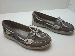 Sperry Top Sider Angelfish Boat Shoes Gray Leather Women's Size 6.5 M - Picture 1 of 7