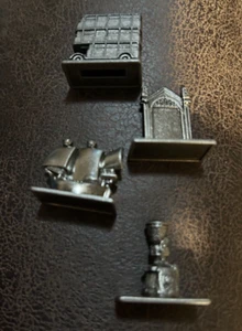 4 Scene It Harry Potter Goblet of Fire Bus Ship Mirror Metal Movers Tokens - Picture 1 of 5
