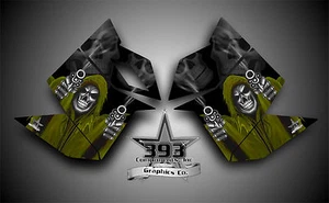 SKI DOO REV XP SNOWMOBILE SLED GRAPHICS DECAL STICKER SIDE PANEL REAPER YELLOW - Picture 1 of 1