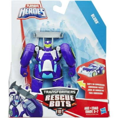 Transformers Rescue Bots Blurr Racecar Vehicle Playskool Heroes - Image 1 of 3