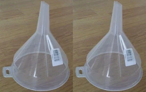 2 x Whitefurze 14cm Quality Clear Plastic Funnel, Liquids HomeBrew Winemaking - Picture 1 of 1