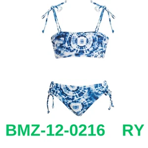 Kanu Surf Girls Beach Sport Bandeau Bikini 2-Piece Swimsuit,Groovy Denim Blue,10 - Picture 1 of 2