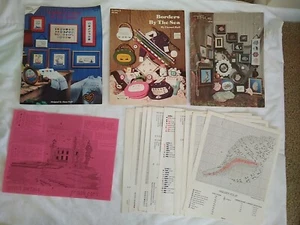 Lot of 4+ Cross Stitch Pattern Books~Sea Life,Shells,Boats,Fish,Nautical,Anchors - Picture 1 of 7