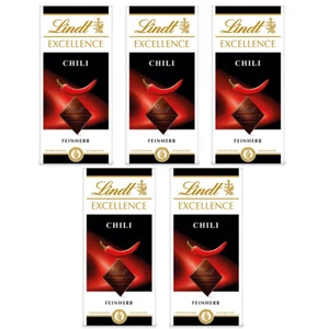 Lindt Excellence Chili Feinherbe Schokolade mit Chili 100g 5er Pack - Bild 1 von 1