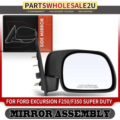 1x Espejo retrovisor manual negro lado pasajero para Ford Excursion 00-05 F-250 Super Duty Foto 1 de 4