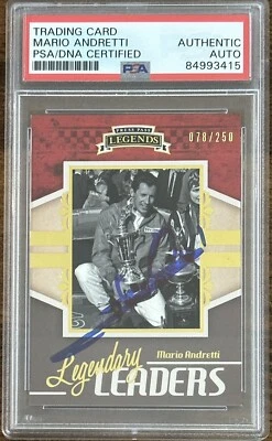 2011 Press Pass Legends Mario Andretti PSA DNA COA Autograph F1 Racing Signed - Image 1 of 2