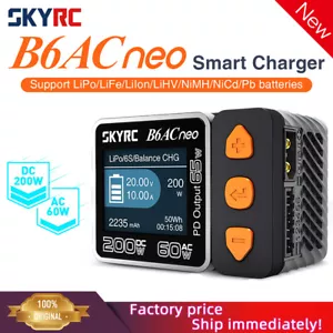 SKYRC B6ACneo Lipo NiMH Caricabatterie bilanciamento NiCd DC 200W AC 60W Scarica di potenza - Foto 1 di 26
