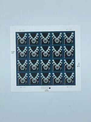 USPS NAVAJO JEWELRY two cent stamps 1 sheet of 20 2004 Mint NH - Image 1 of 2
