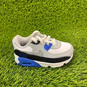 Nike Air Max 90 LTR Toddler Size 7C Gray Blue Athletic Shoes Sneakers CZ9444-100 - Picture 1 of 9